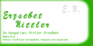 erzsebet mittler business card